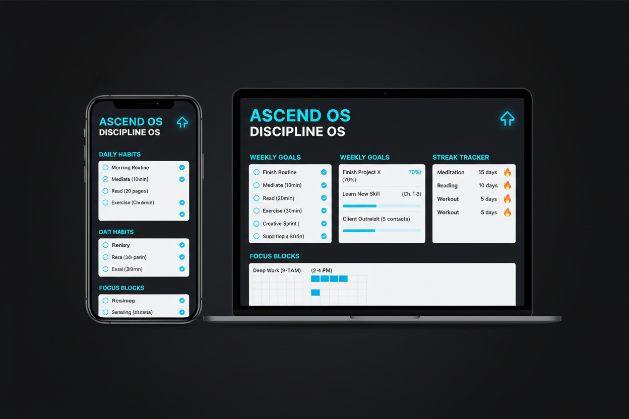 Discipline OS Dashboard Mockup