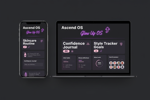 Glow Up OS Dashboard Mockup